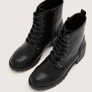 Extra Wide Width Military Lace-Up Boots